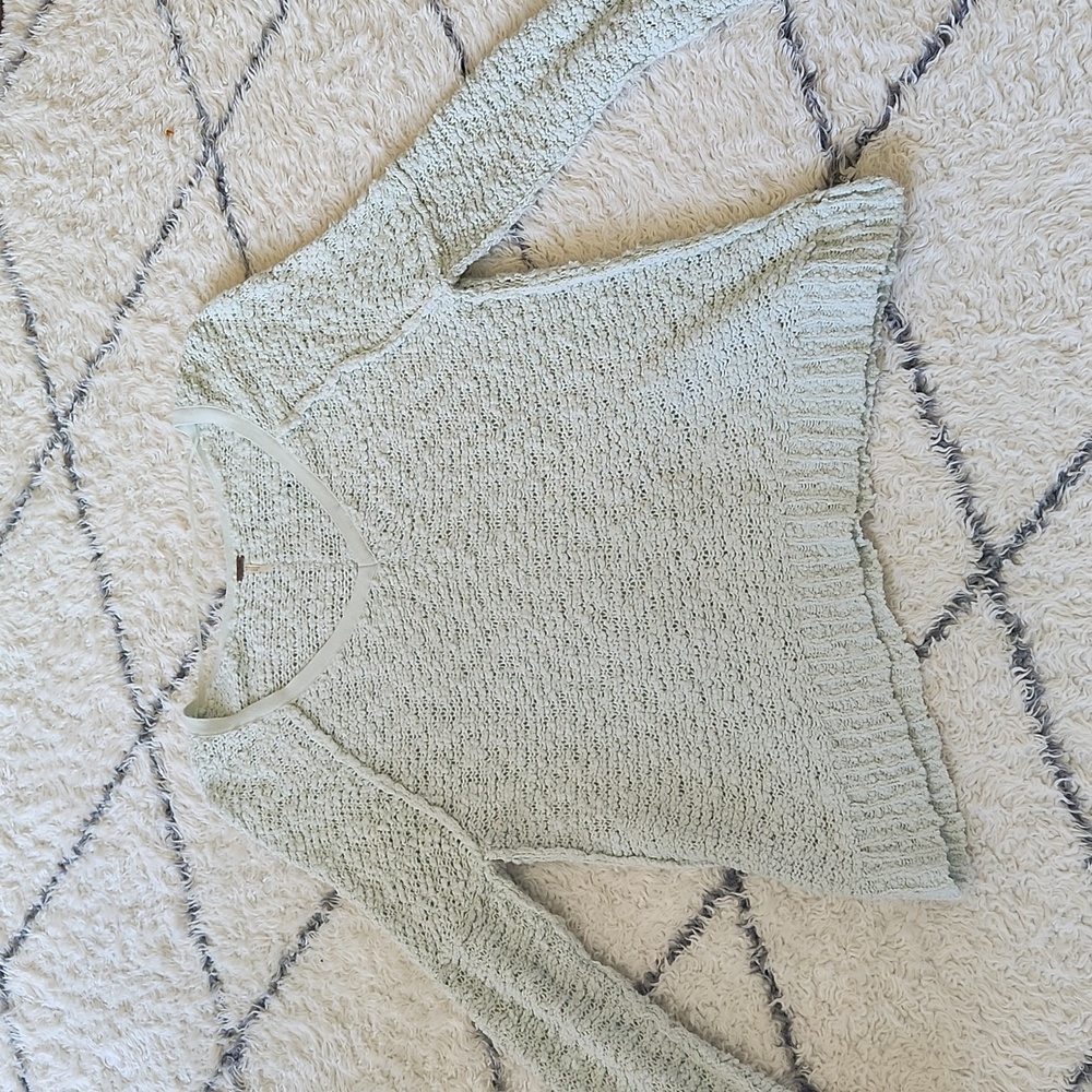 teal Free People sweater